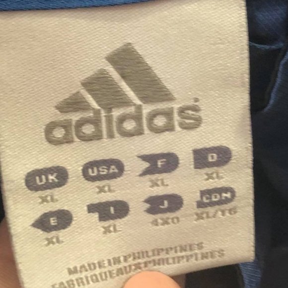 Adidas Woman's  Sz XL Nylon Track Jacket Blue - Picture 6 of 9